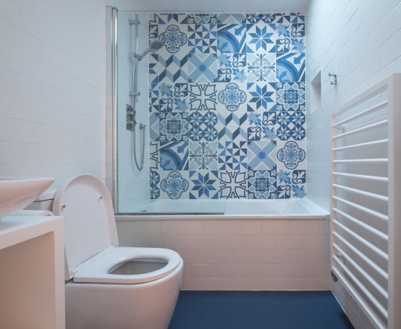 Patterned Tile Accent Wall